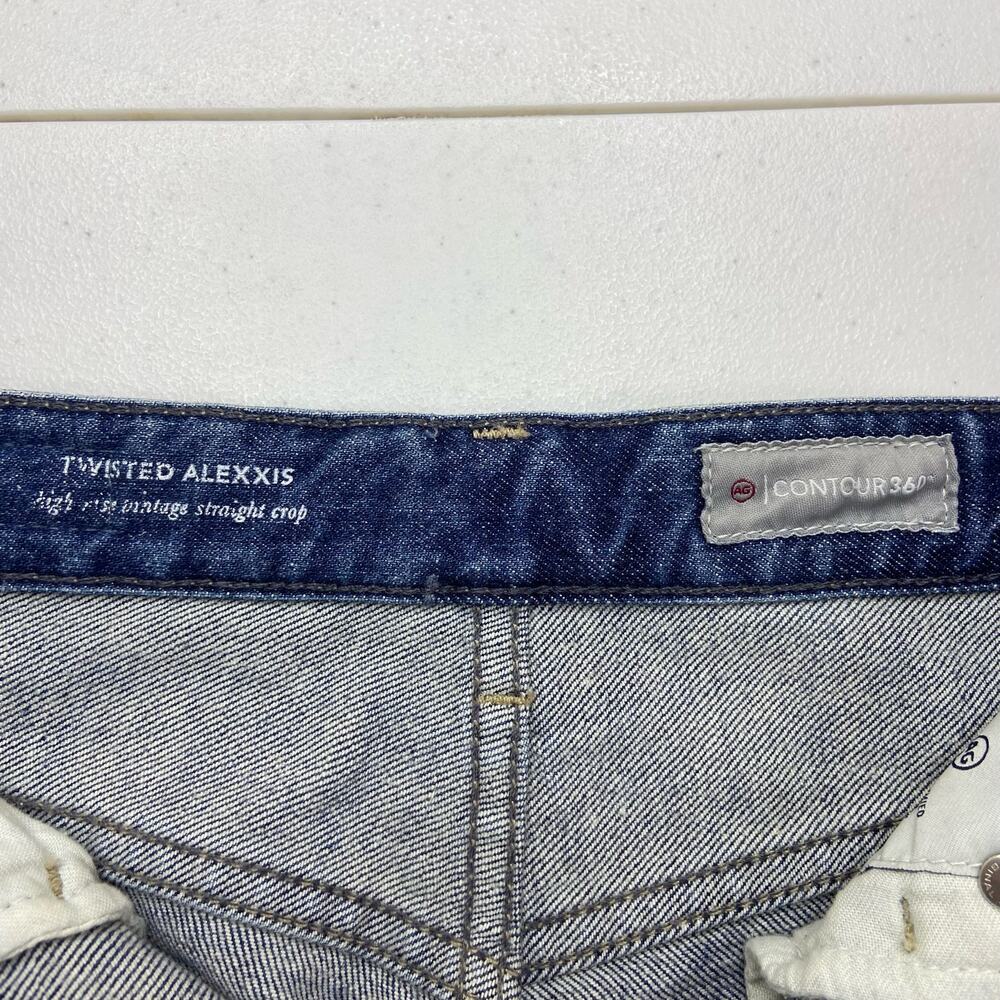 Adriano Goldschmied Women 25R Jeans Twisted Alexis‎ High Rise Straight Crop - Picture 8 of 15